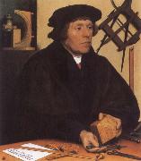 HOLBEIN, Hans the Younger Portrait of Nikolaus Kratzer,Astronomer oil on canvas